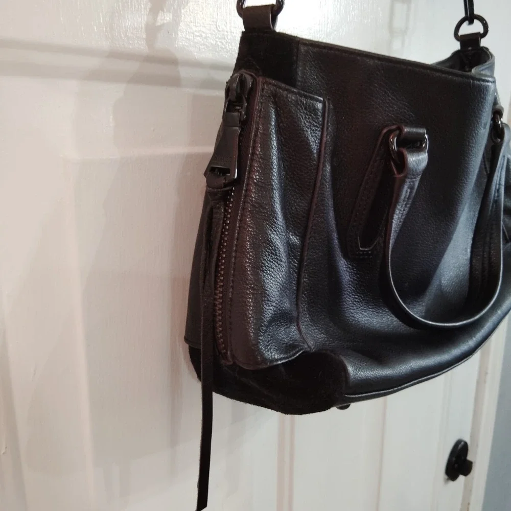 Aimee Kestenberg Lennox Satchel in Black Leather Handbag